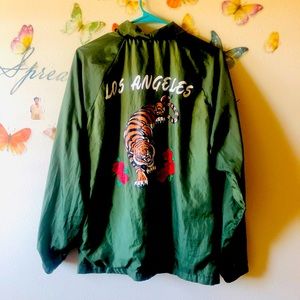 Olive Green Bomber Jacket